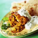 Chicken Tikka Burgers with Naan Bread & Raita