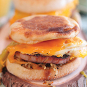 Ham & Cheddar Green Chili Breakfast Sandwich